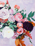 Original Painting - Floral Cascade - Acrylic in 9"x12" Canvas