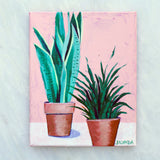 Original Painting - Potted Plants - Acrylic in 8"x10" Canvas