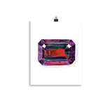 Ruby Birthstone Art Print