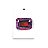 Ruby Birthstone Art Print