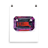 Ruby Birthstone Art Print