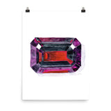 Ruby Birthstone Art Print