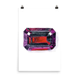 Ruby Birthstone Art Print