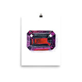 Ruby Birthstone Art Print