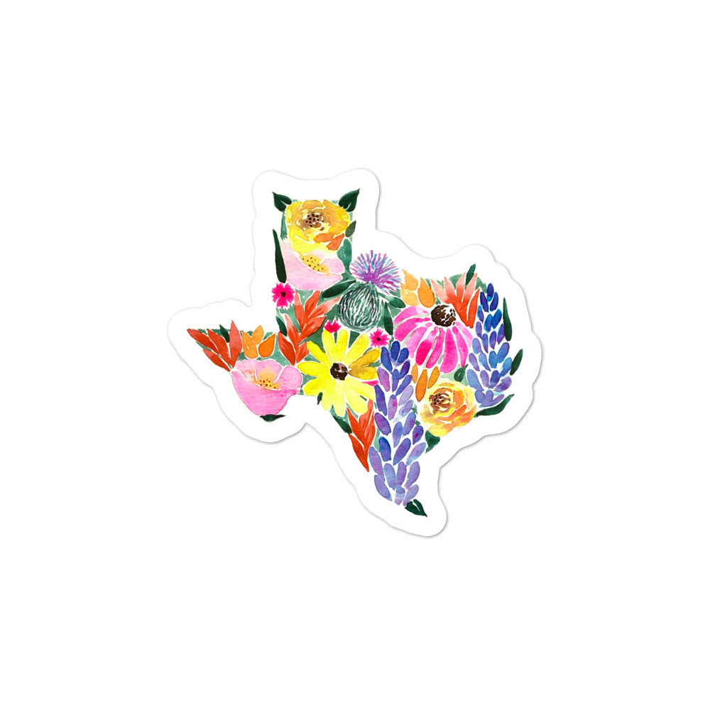 Color Your Own Texas Wildflowers Stickers – A Brighter Year