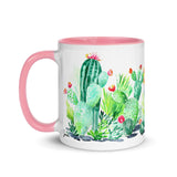 Norah's Cactus Garden Mug with Color Inside