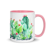 Norah's Cactus Garden Mug with Color Inside