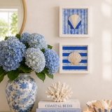 Hand-Painted Framed Shell Art
