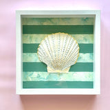 Hand-Painted Framed Shell Art