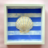 Hand-Painted Framed Shell Art