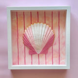 Hand-Painted Framed Shell Art