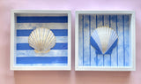 Hand-Painted Framed Shell Art