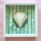 Hand-Painted Framed Shell Art