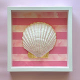 Hand-Painted Framed Shell Art