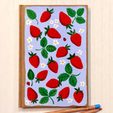 Hand-Painted Journal - Strawberry