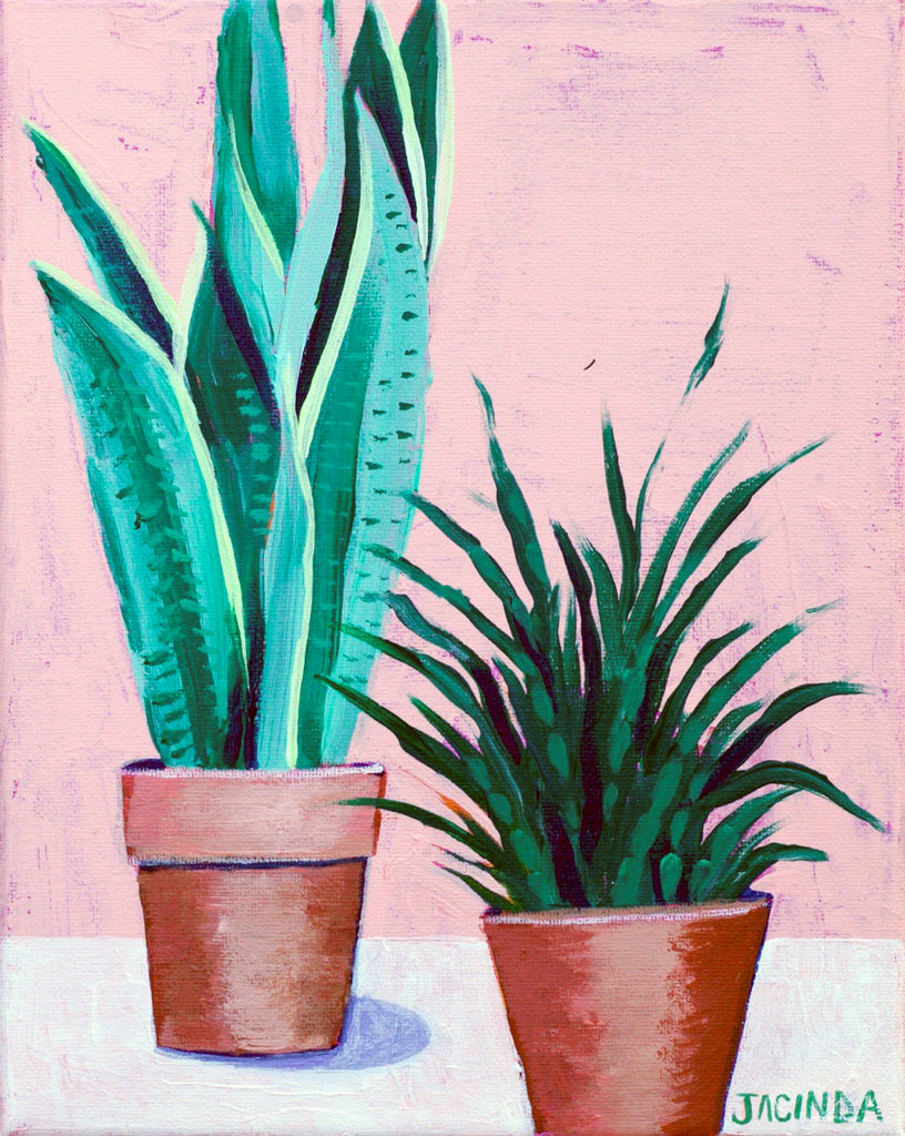 house plants painting Original Painting - Potted Plants