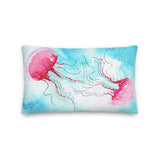 Watercolor Jellyfish Premium Pillow