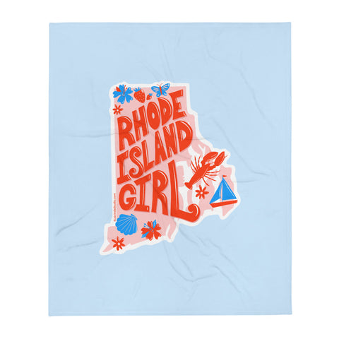 Rhode Island Girl Throw Blanket